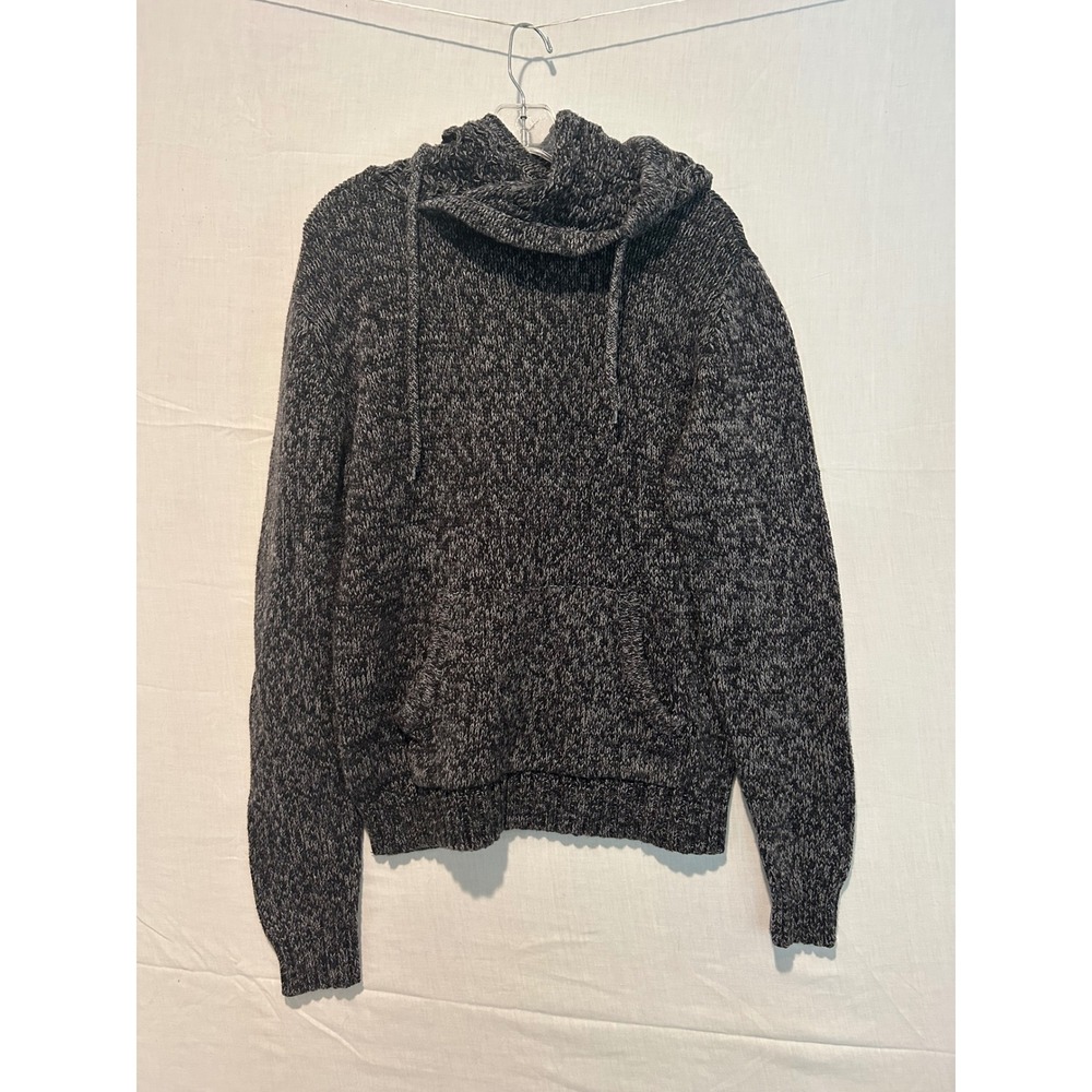 Retrofit Mens Charcoal Gray Marled Knit Hoodie Sweater Large SYR5-4391HMG2